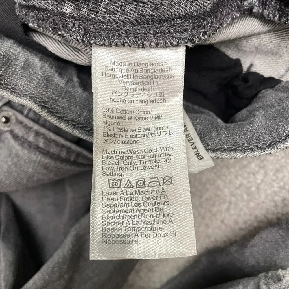 J.Crew Flex Slim Fit Denim Jeans Mens 29x32 Black Charcoal Wash Casual Cotton